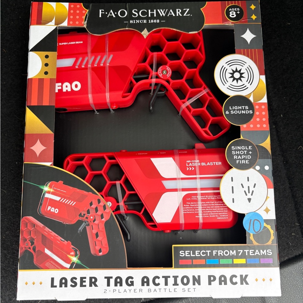 FAO Schwarz Vibrant Red Laser Blaster Set